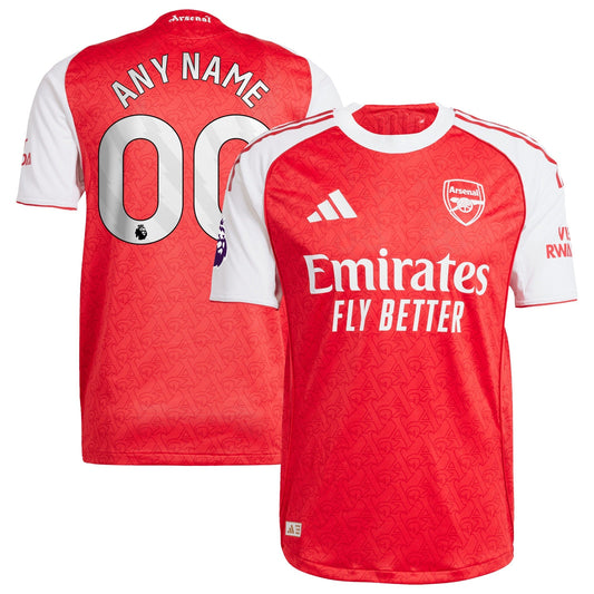 Arsenal adidas 2025/26 Home Custom Jersey - Red