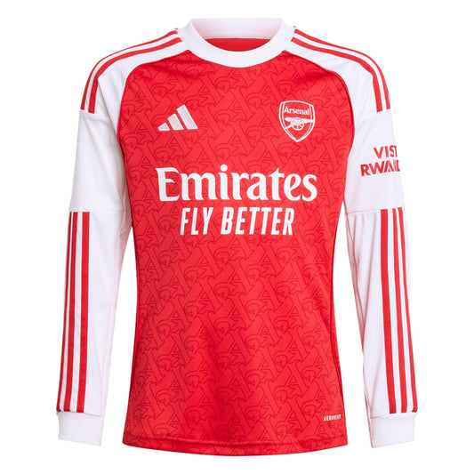 Bukayo Saka Arsenal adidas Youth 2025/26 Home Long Sleeve Player Jersey - Red
