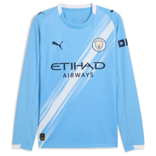 Manchester City Puma 2025/26 Home  Long Sleeve Jersey - Sky Blue