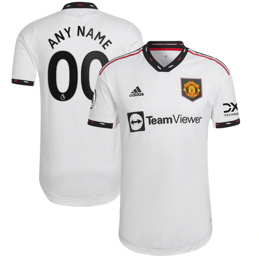 Manchester United 2022/23 Away Custom Unisex Jersey - White - Jersey Teams World