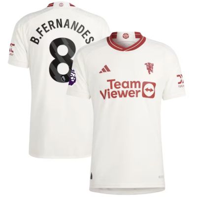 B.Fernandes Manchester United 2023/24 Away Jersey - White