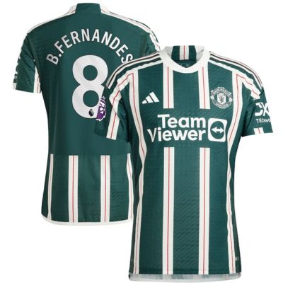 B.Fernandes Manchester United 2023/24 Away Jersey - Green