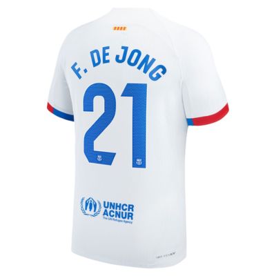 Frenkie de Jong Barcelona 2023/24 Away Jersey - White