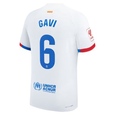 Gavi Barcelona 2023/24 Away Match Player Jersey - White