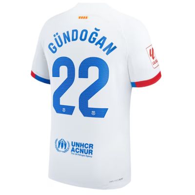 Ilkay Gündogan Barcelona 2023/24 Away Match Player Jersey - White