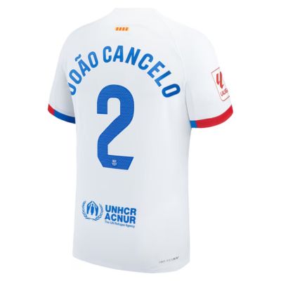 Joao Cancelo Barcelona 2023/24 Away Match Player Jersey - White