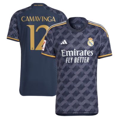 Eduardo Camavinga Real Madrid 2023/24 Away Player Jersey - Navy