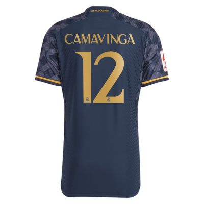 Eduardo Camavinga Real Madrid 2023/24 Away Player Jersey - Navy