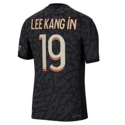 Lee Kang In Paris Saint-Germain  2023/24 Third Match Player Jersey - Anthracite