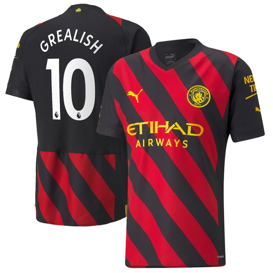 Manchester City Away Shirt   2022-23 with Grealish 10 printing Unisex Jersey - Jersey Teams World