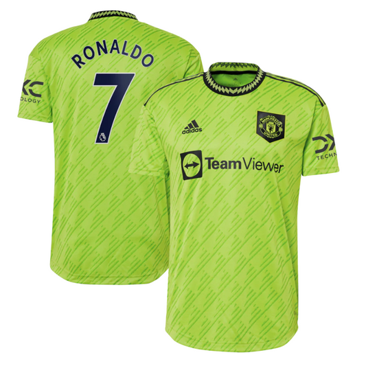 Manchester United Third Shirt   2022-23 with Unisex Jersey Ronaldo 7 printing - Jersey Teams World