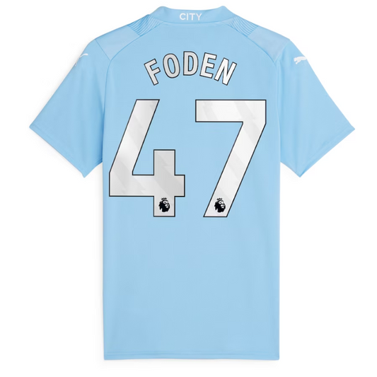 Manchester City Home Shirt 2023-24 - Foden 47 printing Jersey - Blue - Jersey Teams World