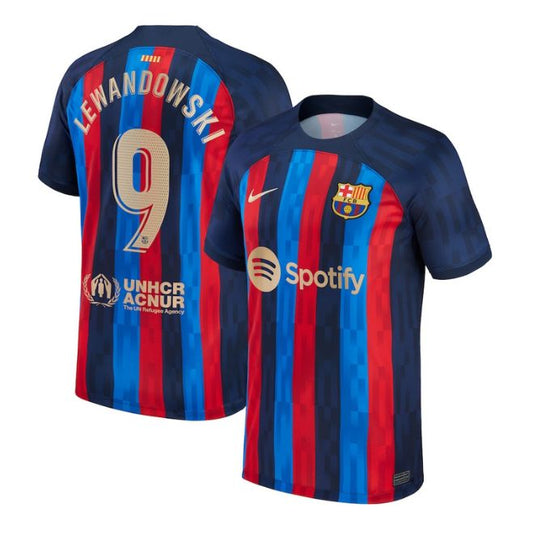 Robert Lewandowski Barcelona Unisex Shirt 2022/23 Home Player Jersey - Blue - Jersey Teams World