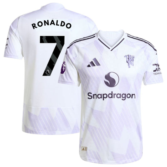 Manchester United adidas Away Shirt 2025-26 with Ronaldo 7 printing