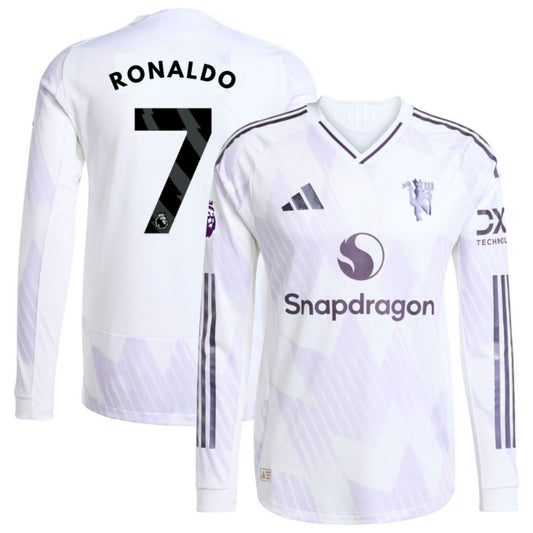 Manchester United adidas Away Shirt 2025-26 with Ronaldo 7 printing -