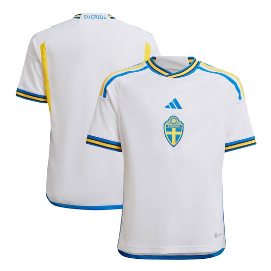 Sweden National Team Away jersey 2022 Customized Shirt Unisex - White - Jersey Teams World