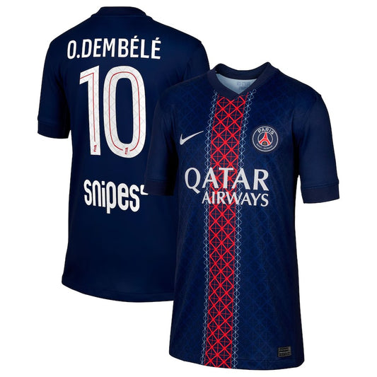 PSG Nike Home Stadium Shirt 2025-26 - with O. Dembélé 10 printing