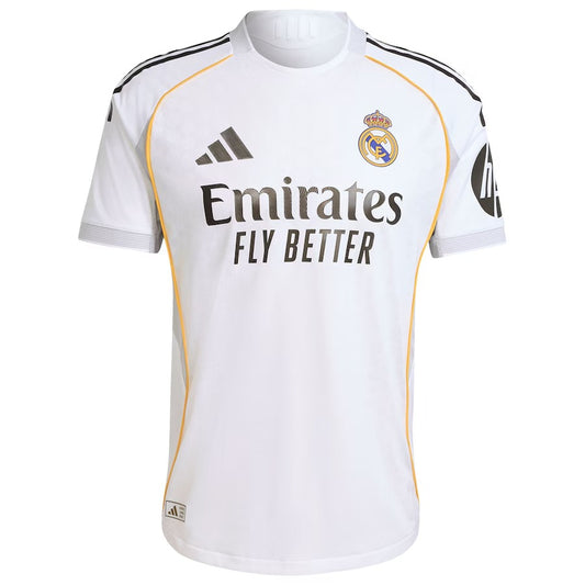 Real Madrid adidas Home Shirt 2025-26 with Mbappé 10 printing