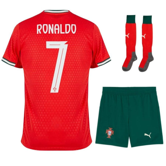 Portugal Home Jersey Puma Ronaldo 7 2025-2026 Kids