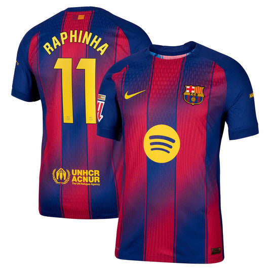 Raphinha Barcelona Nike 2025/26 Home Player Jersey - Navy