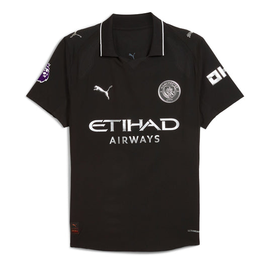 Manchester City Puma 2025/26 Away Custom Jersey - Black