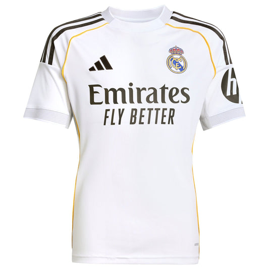 Jude Bellingham Real Madrid adidas Youth 2025/26 Home Jersey - White
