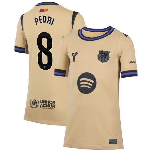 Pedri Barcelona Nike 2025/26 Away Stadium Jersey - Gold