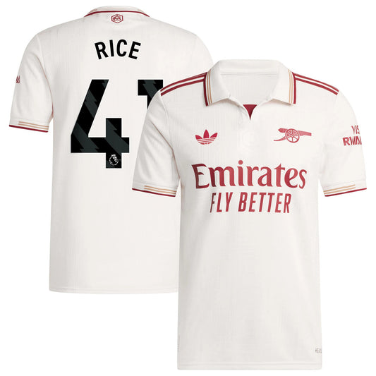 Arsenal adidas Third  Shirt 2025-26 with Rice 41 printing