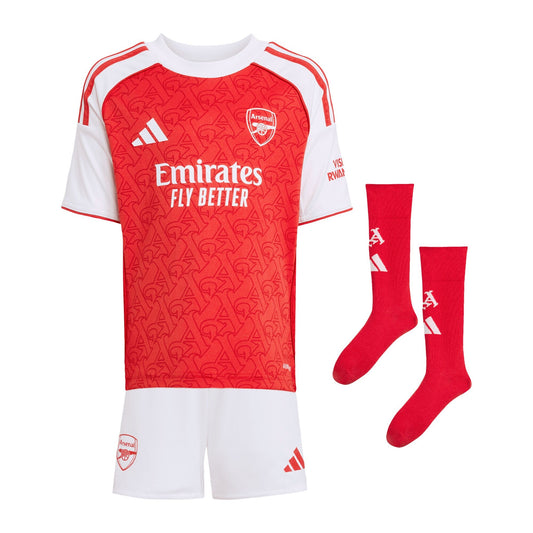 Arsenal adidas Home Minikit 2025-26 with Saka 7 printing
