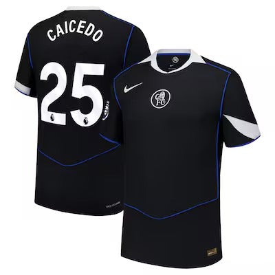 Moisés Caicedo Chelsea Nike 2025/26 Third Player Jersey - Black