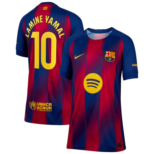Lamine Yamal Barcelona Nike Youth 2025/26 Home Player Jersey - Blue