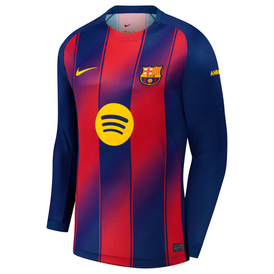 Pedri Barcelona Nike 2025/26 Home Long Sleeve Jersey - Navy