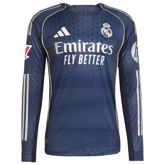 Real Madrid adidas 2025/26 Away Long Sleeve Jersey - Blue
