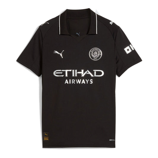 Manchester City Puma Youth 2025/26 Away Jersey - Black