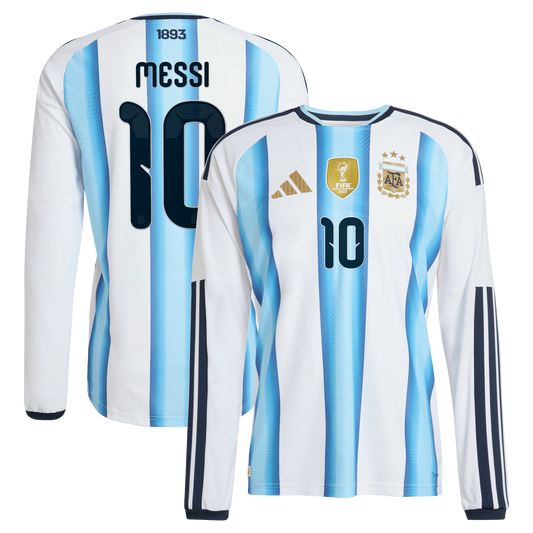 Argentina adidas Home Shirt 2026 - Long sleeve with Messi 10 printing
