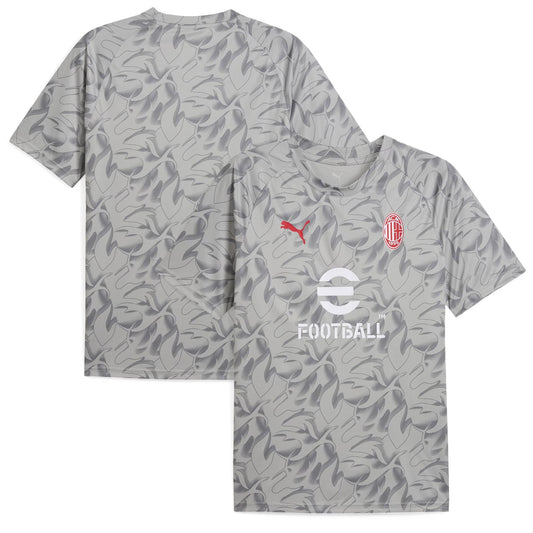 AC Milan Puma 2025/26 Pre-Match Training Jersey - Gray