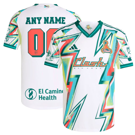 San Jose Earthquakes adidas 2025 Third Custom Jersey - White