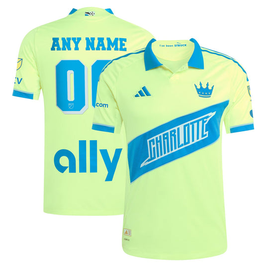 Charlotte FC adidas 2025 Third Custom Jersey - Yellow
