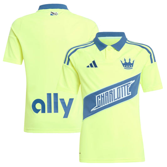 Charlotte FC adidas Youth 2025 Third Jersey - Yellow