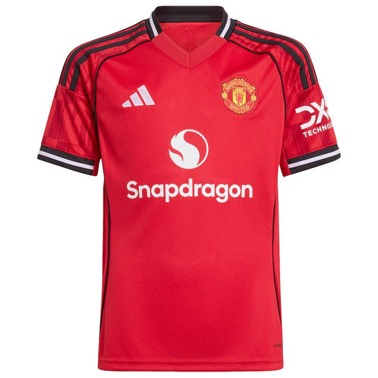 Manchester United adidas Youth Home 2025/26 Custom  Jersey - Red