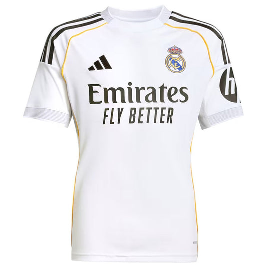 Kylian Mbappé Real Madrid adidas Youth 2025/26 Home Jersey - White