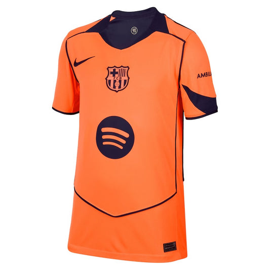 Lamine Yamal Barcelona Nike Youth 2025/26 Third Player Jersey - Orange