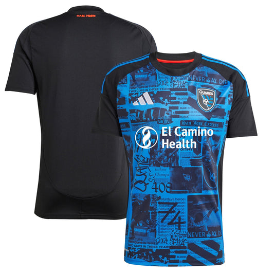 San Jose Earthquakes adidas 2025 Headliner Jersey - Black