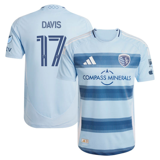 Jake Davis Sporting Kansas City adidas 2025 One KC Player Jersey - Light Blue