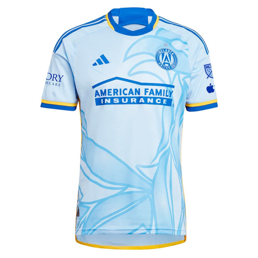 Atlanta United FC adidas authentic 2024 The Resurgens Kit Custom Jersey - Light Blue
