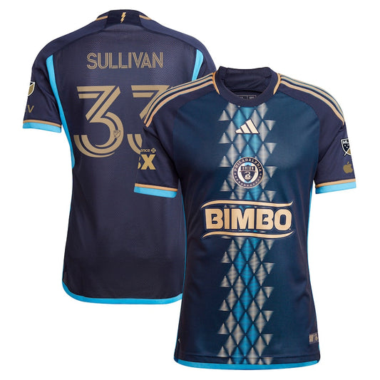 Quinn Sullivan Philadelphia Union adidas 2024 The XV Kit Player Jersey - Navy