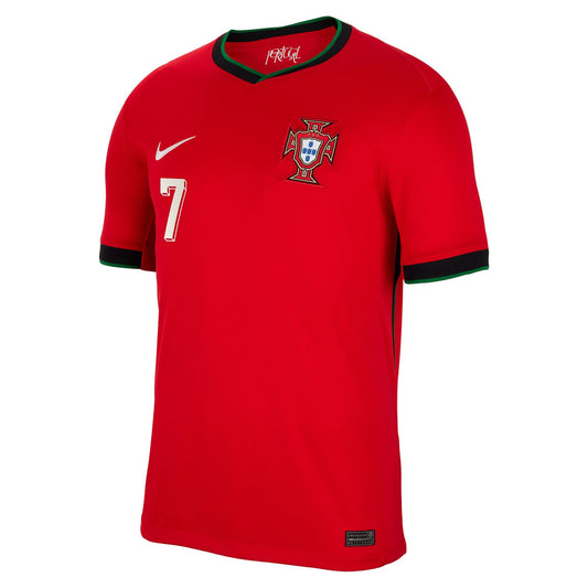Portugal Nike Home Stadium Authentic Shirt 2024 with Ronaldo 7 printing