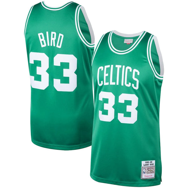 Larry Bird Boston Celtics Mitchell & Ness 1985/86 Hardwood Classics Authentic Jersey - Kelly Green