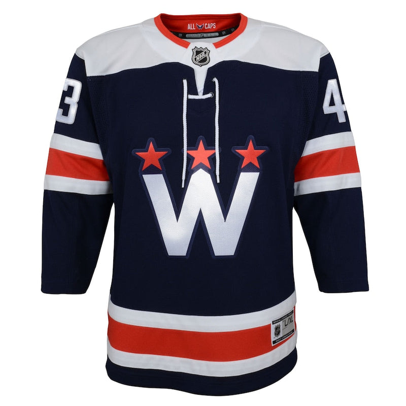 Youth Tom Wilson Navy Washington Capitals 2020/21 Alternate Premier Player Jersey