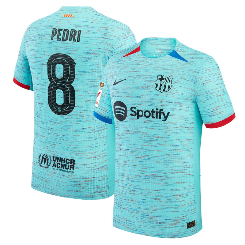 Pedri Barcelona  2023/24 Third Authentic Jersey - Aqua